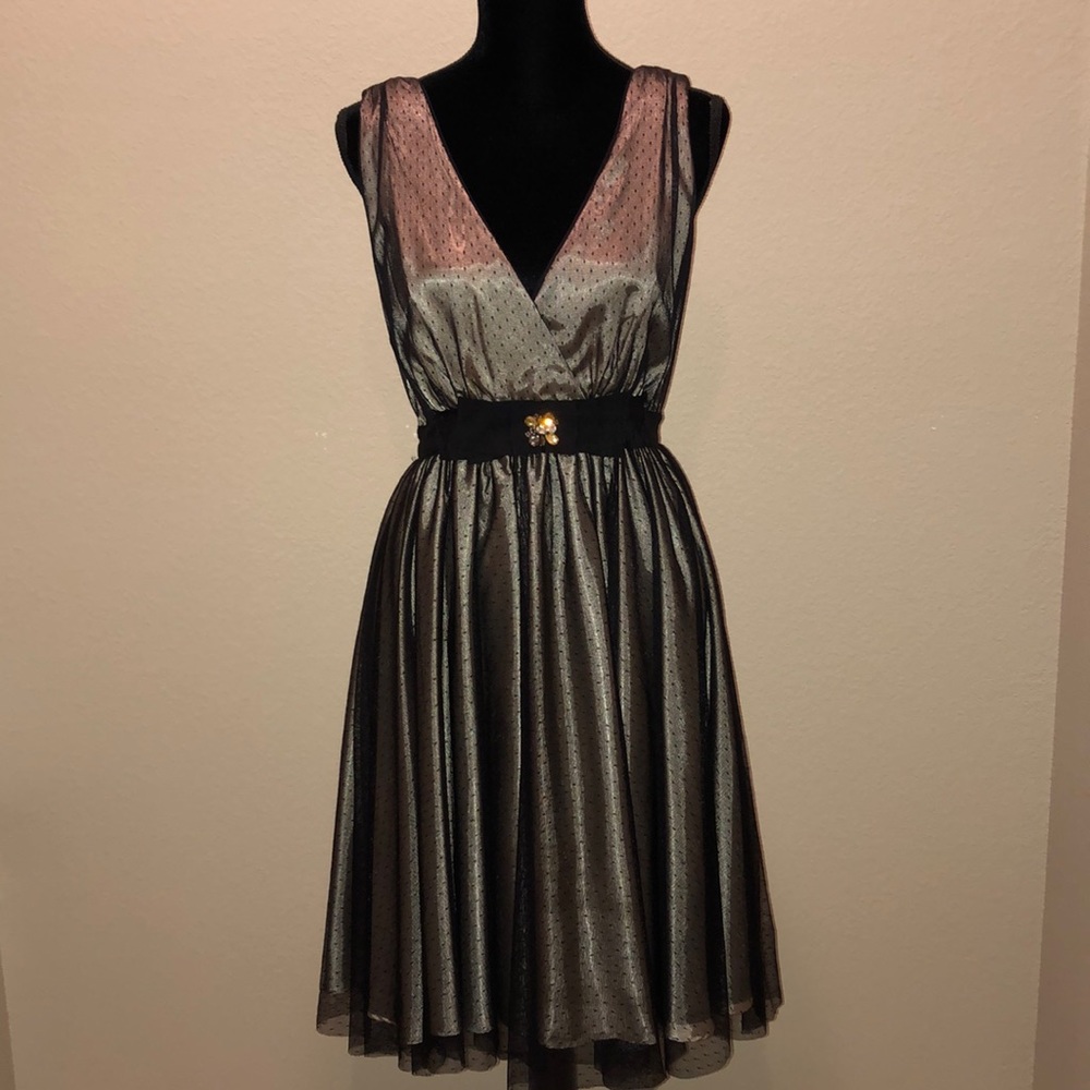 Max and Cleo V-Neck Cocktail Dress